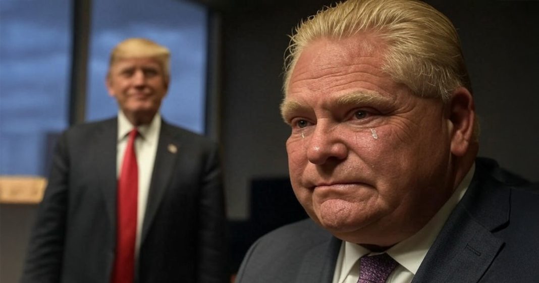 Doug Ford triste face à Trump Doug Ford triste face à Trump