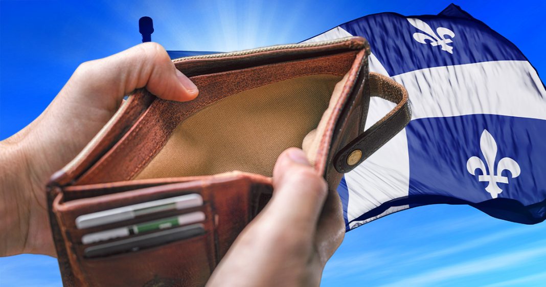 Portefeuille vide des québécois Portefeuille vide des québécois