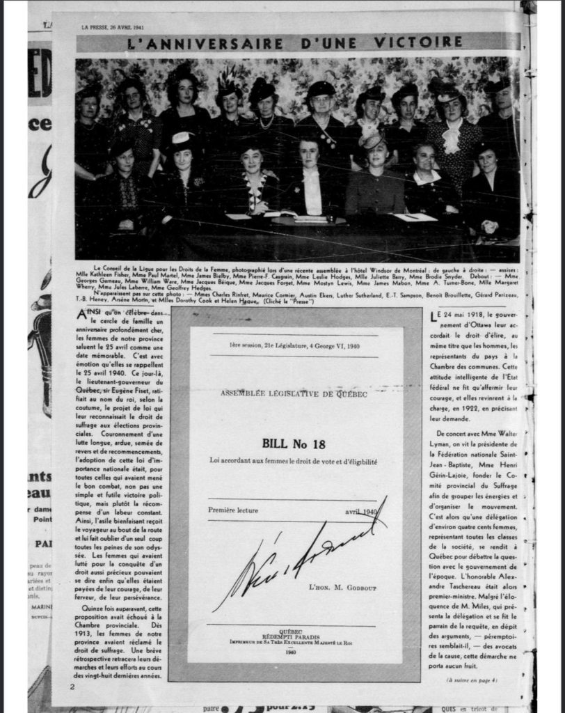 Duplessis, Casgrain et le droit de vote : paradoxes d’une époque Duplessis, Casgrain et le droit de vote : paradoxes d’une époque