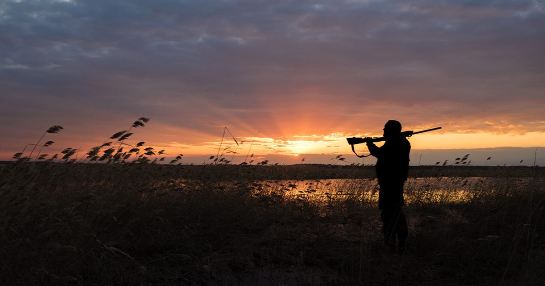 Chasseur et arme a feu