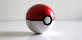 Close up image of Pokeball