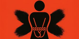 Personne prise en otage et attachée