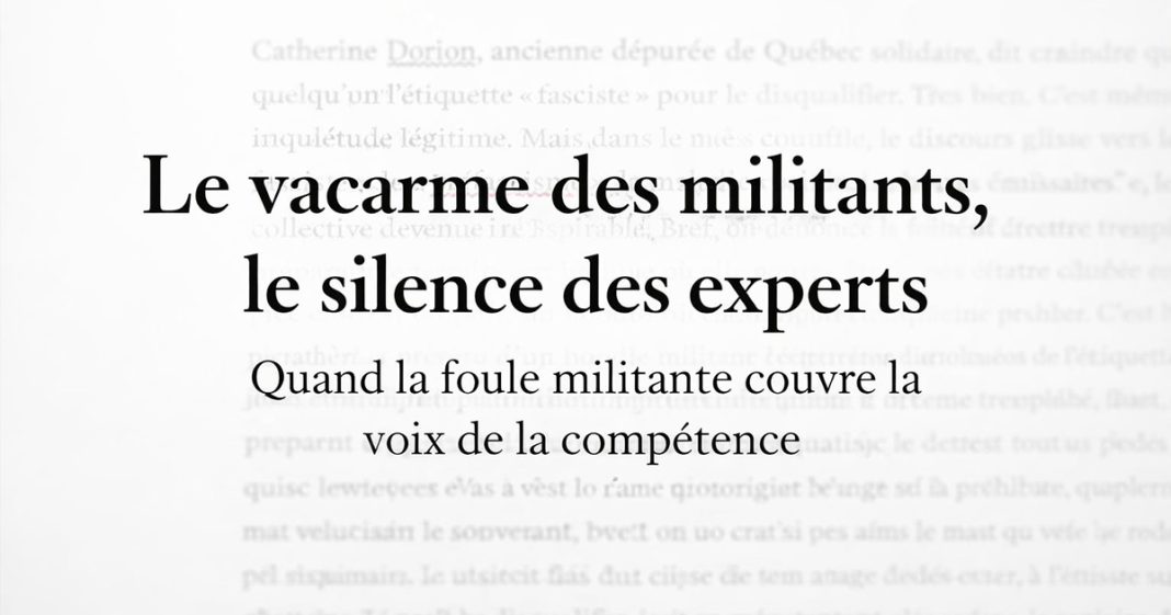 Le vacarme militant et la démocratie en papier mâché