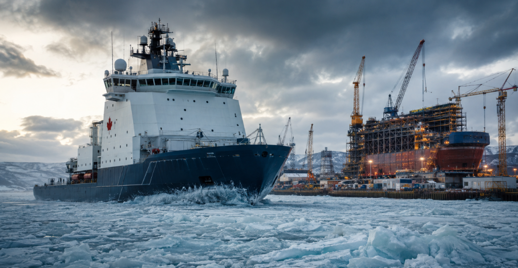 Brise-glaces Davie dans un chantier naval canadien