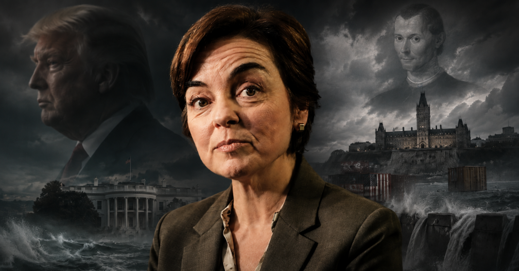 Christine Fréchette, Donald Trump et Machiavel dans une tempête politique