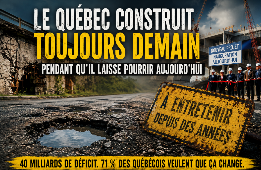Le Québec construit toujours demain pendant qu’il laisse pourrir aujourd’hui