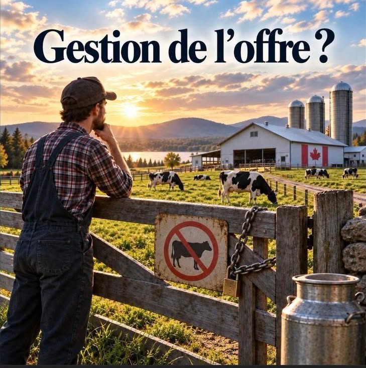 Producteur laitier dans une ferme illustrant les enjeux liés à la gestion de l’offre au Québec