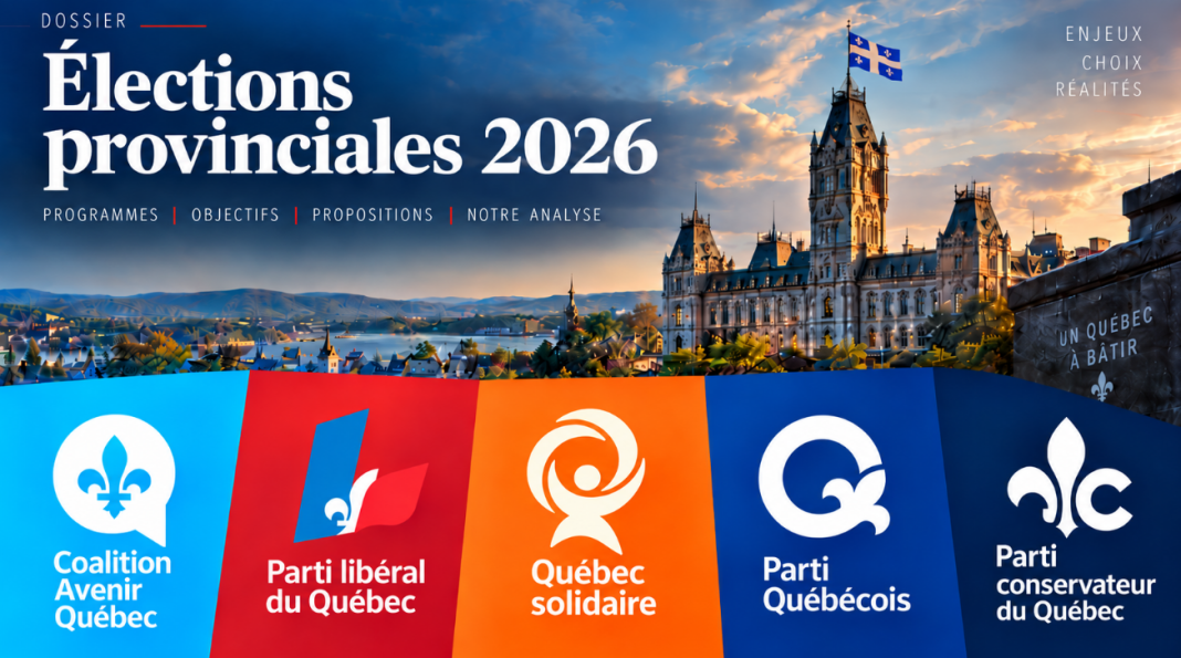 Élections 2026 au Québec – programmes et analyse des cinq principaux partis